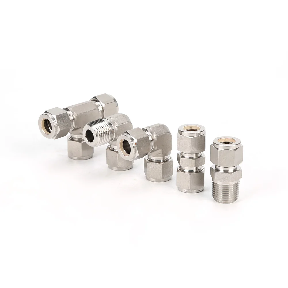304/316 stainless steel connector quick push in fittings air tube steel pipe connector pneumatic push fit fittings