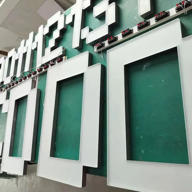 frontlit channel led letter light store business outdoor large storefront letters for business signs pizza shop sign