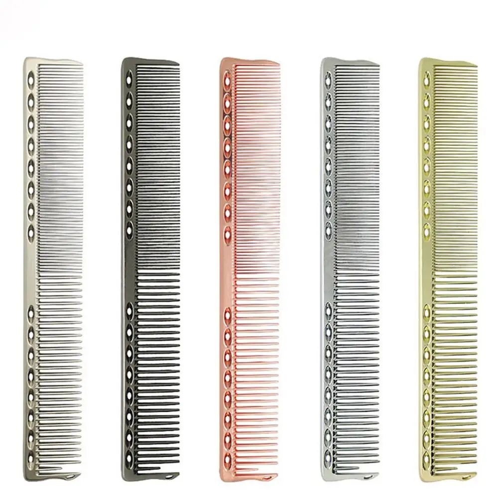 Professional Anti Static Ultra Thin Hair Salon Equipment Barber Aluminum Metal Hair Cutting Comb For Hairdressing Styling
