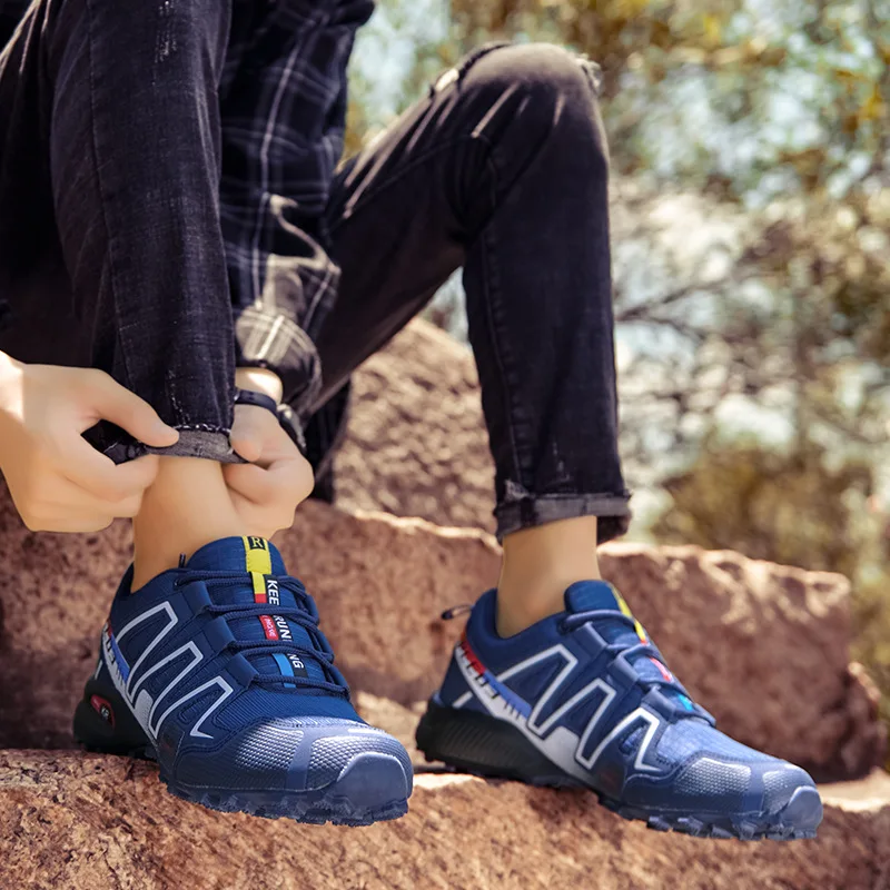 Custom Anti-Slip Anti-Shock Solomon Speed-Cross Hiking Shoes for Cross-Country Running & Trekking