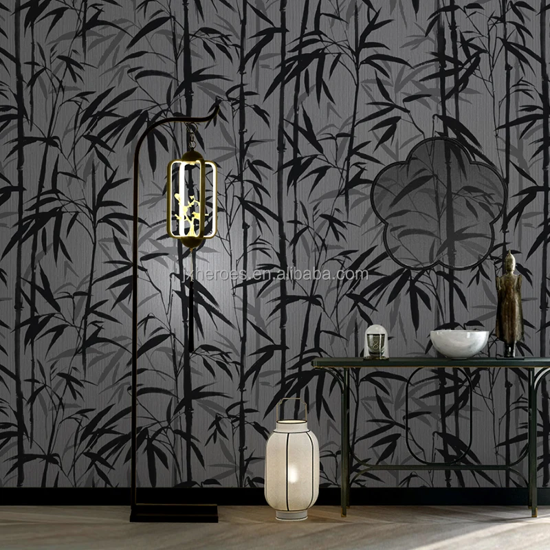 Роскошный китайский стиль Chinoiserie бамбуковый узор кабинет спальня ПВХ обои в рулонах