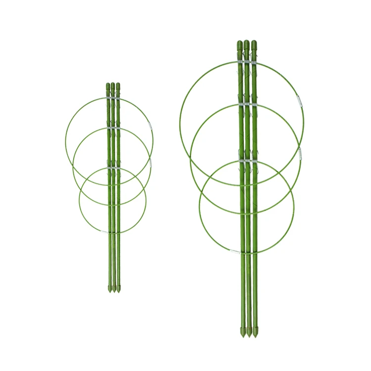 3 Rings Garden Plant Climbing Sticks Garden Trellis Flower Support Tomato Cages Stand