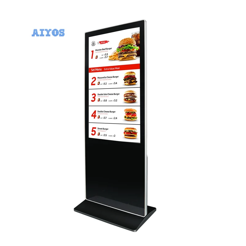 43 inch touch screen totem horizontal display RK3568 android system kiosk digital signage advertising screen
