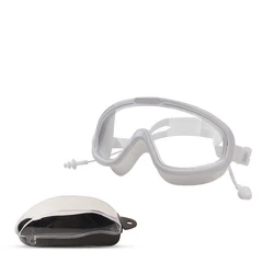 Wide field of vision swimming mask black quality adult anti-fog two-color large frame swimming goggles