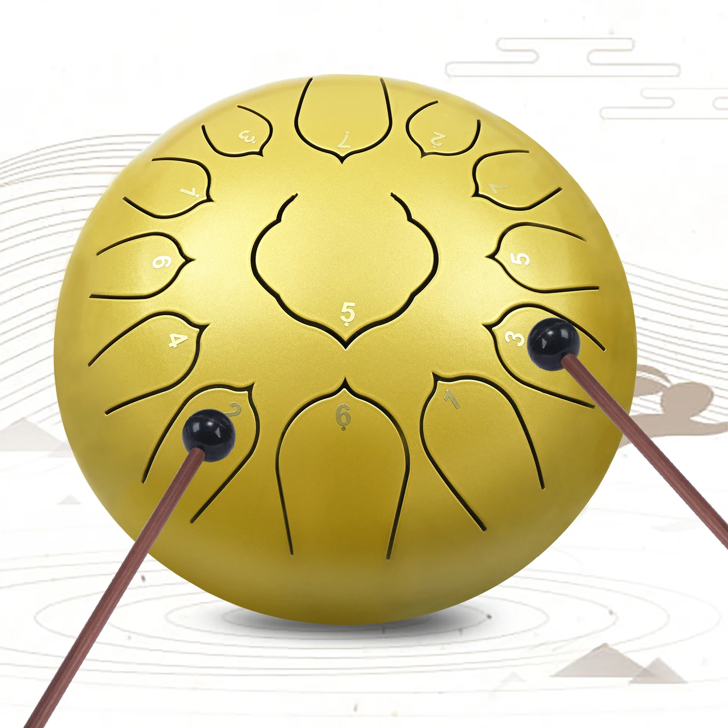 SUCCESS Factory Price Arborea Chakra Steel Tongue Drum with Life Flower Musical Instrument