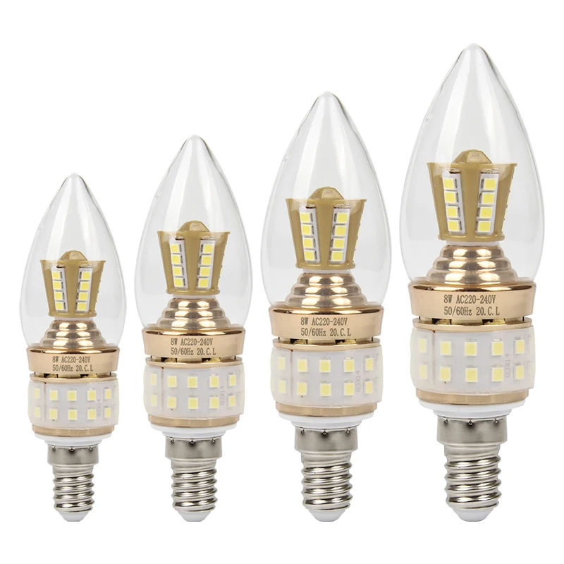 Candelabra base lamp bulb flicker flame tip tail e27 e14 3w 5w7w 9w 12w led candle light