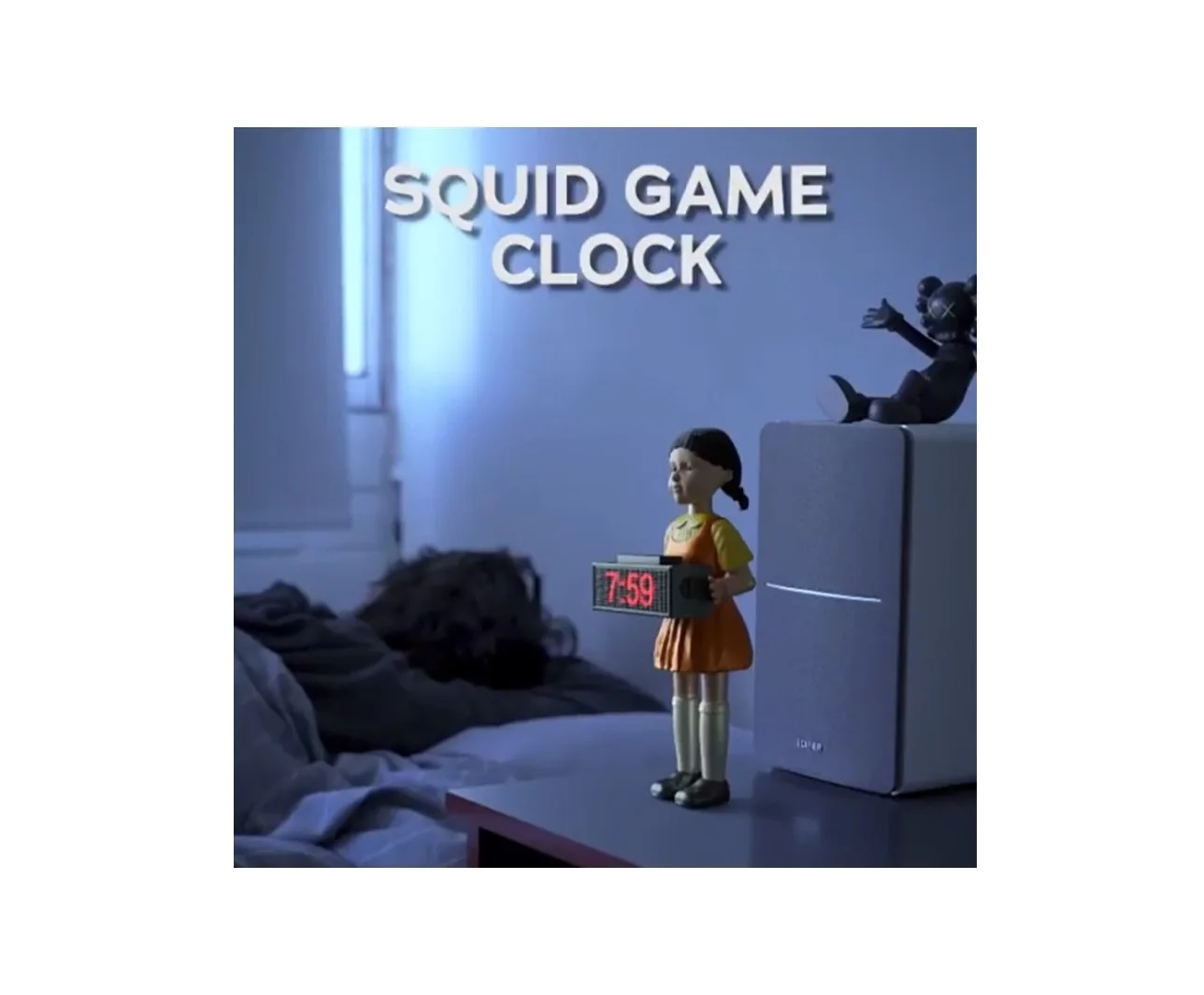 Korean Movie squid game clock Pvc Action Doll Action Model Doll Toys Squid Games