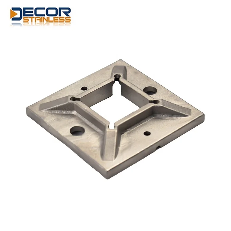 Railing Design Indoor Outdoor Application Square Post Base Plate Pipe Tube Connector Elbow