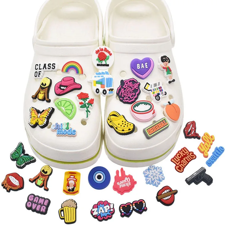Wholesale Custom Designer Croc Charms for Shoe Decoration Wristband Accessories fit Birthday Party Favors