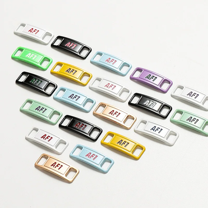 AF1 Aj shoelace buckle metal colored label decoration different color accessories shoelaces buckle