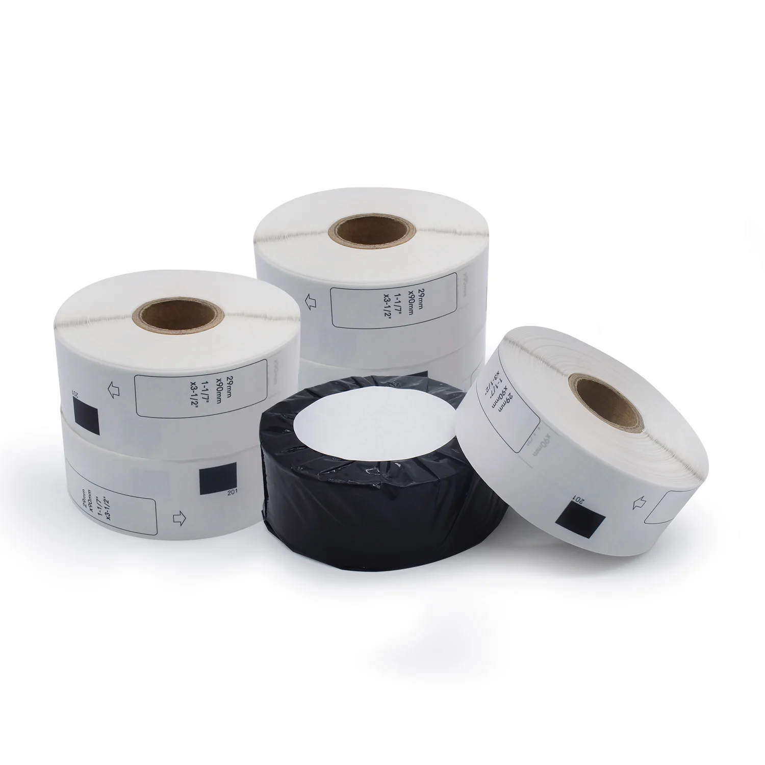 Standard Rolled DK1201 DK-11201 29mm x 90mm x 400 Pcs Address Barcode Compatible Replacement Labels For QL Printers