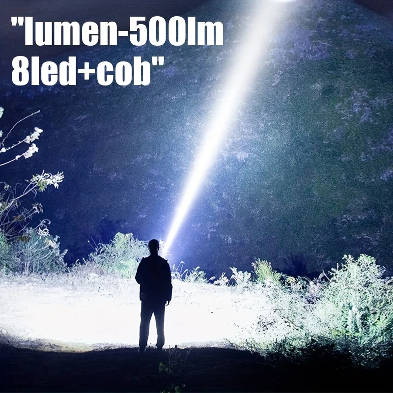 8LED Solar Handheld Flashlight USB Rechargeable Solar Flashlight Solar charger power bank Portable Emergency Power Supply