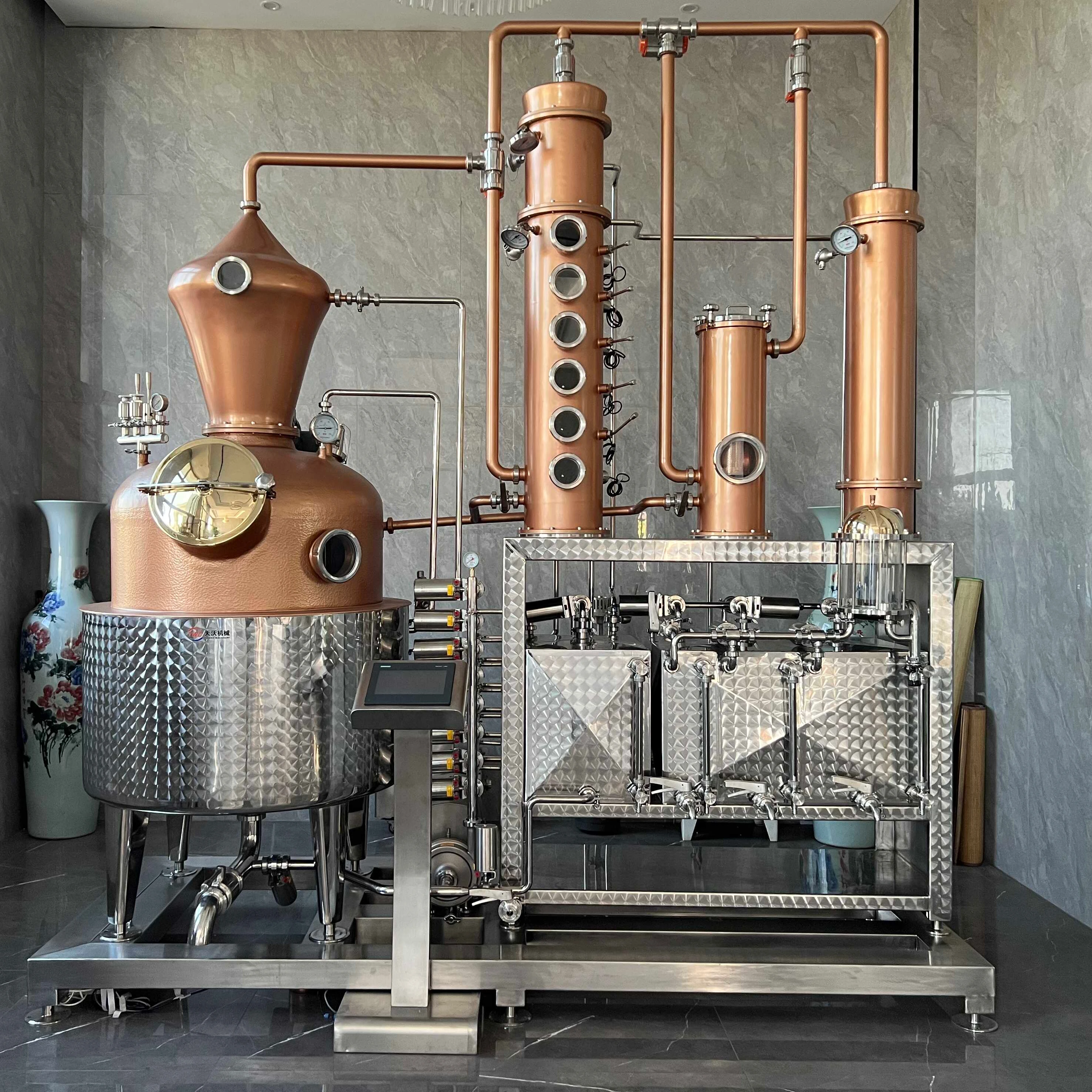 Автоматический дистиллятор для бренди и виски оборудование дистилляции спирта