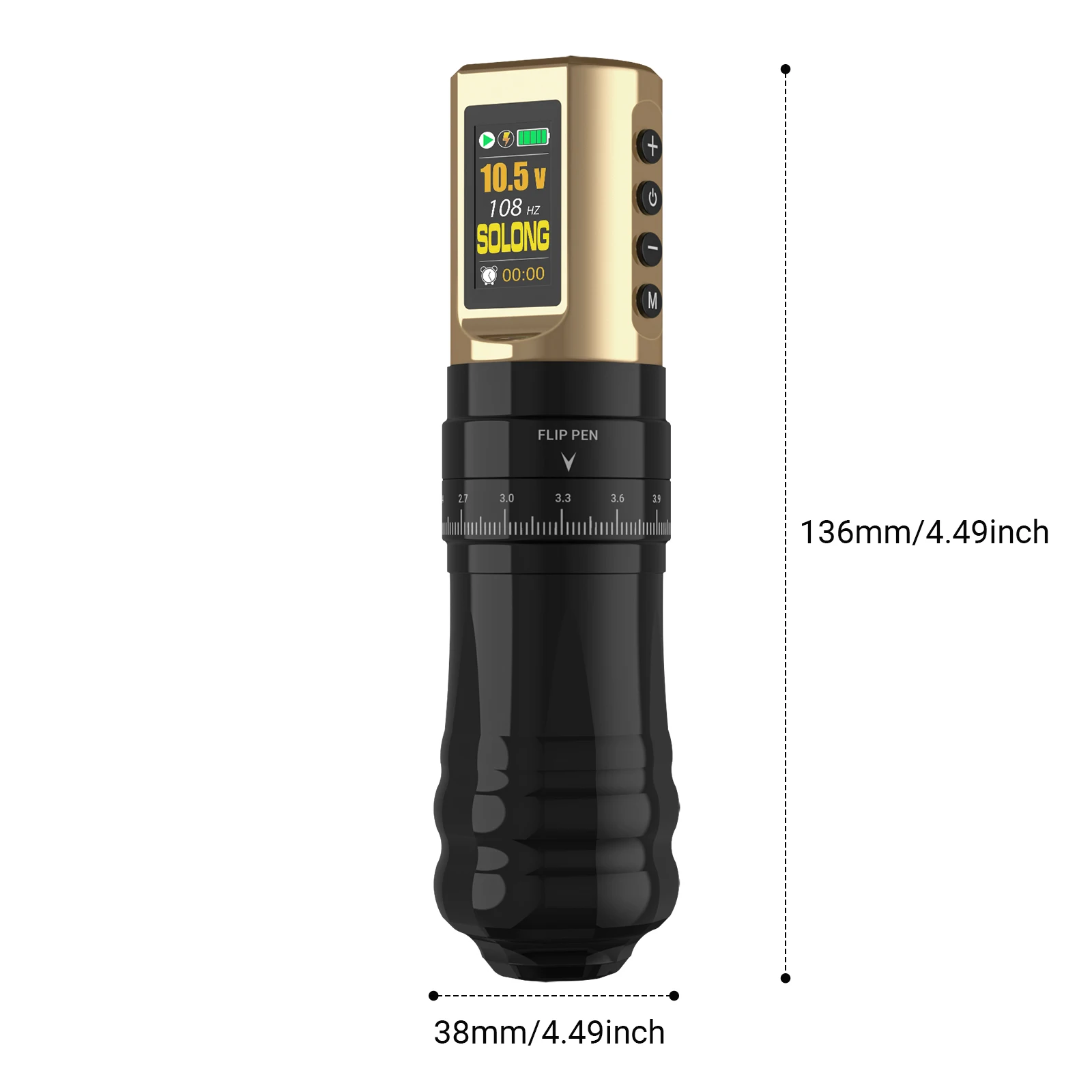 2025 Newest Digital Display Tattoo Machine 2 Golden Battery Lightweight Portable Precision for Every Stroke Professional Artist