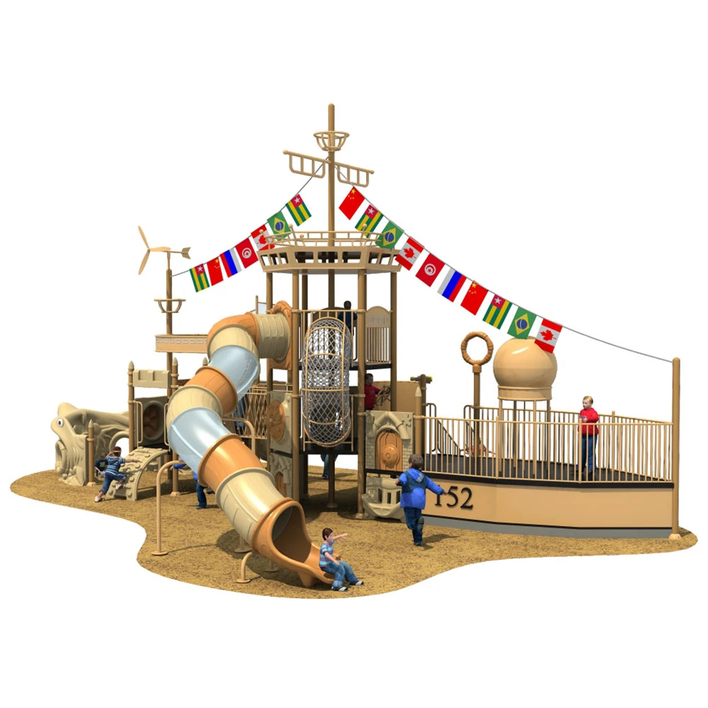 PDH pirate ship playground children slide outdoor equipment
