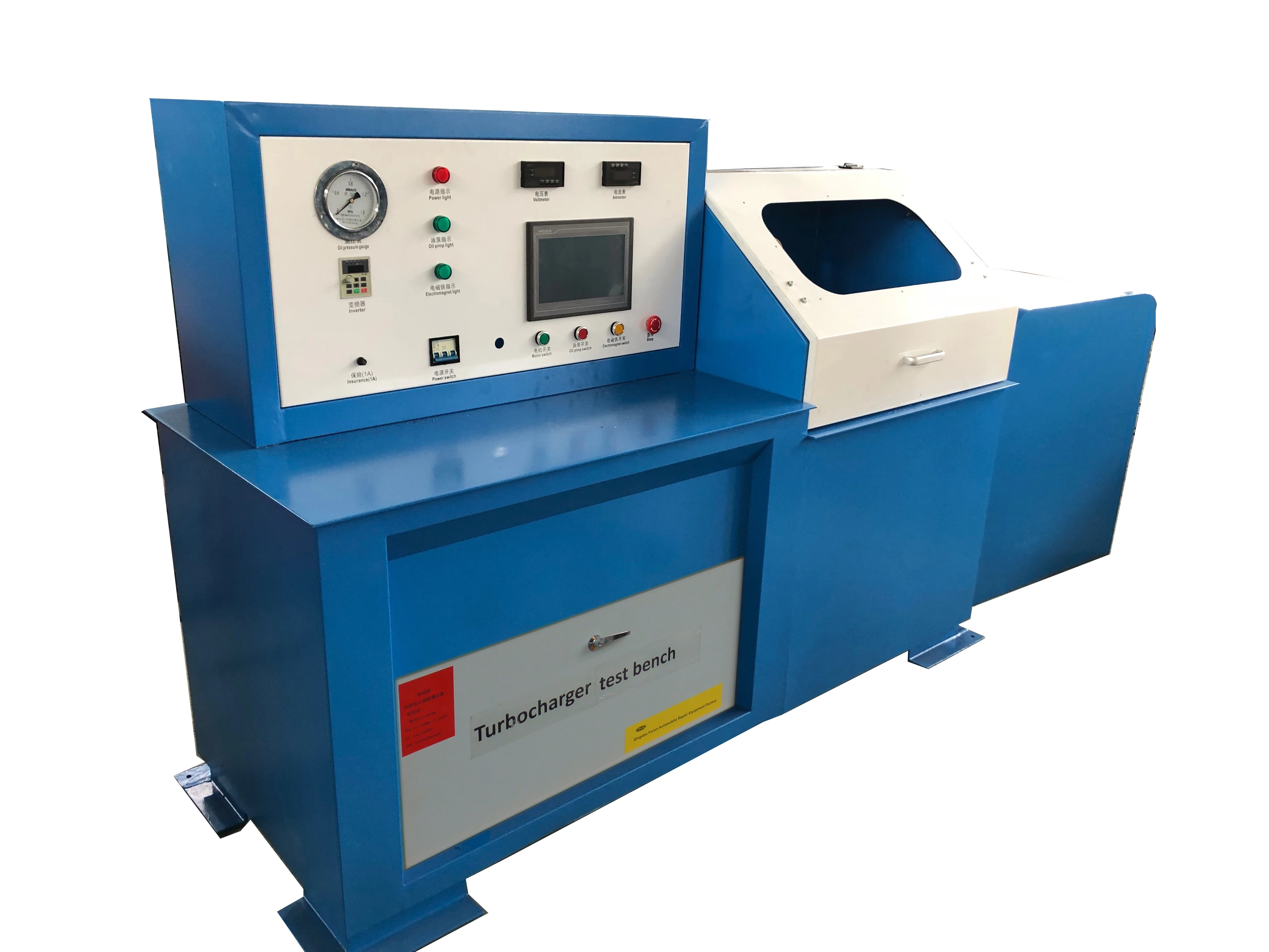 After repair turbocharger to test Turbo charger test bench