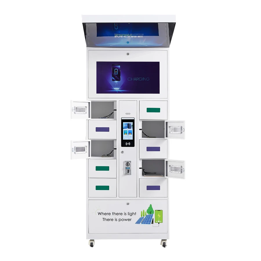 Card Payment Solar Powered Phone Charging locker Portable Mobile Phone Charging Station