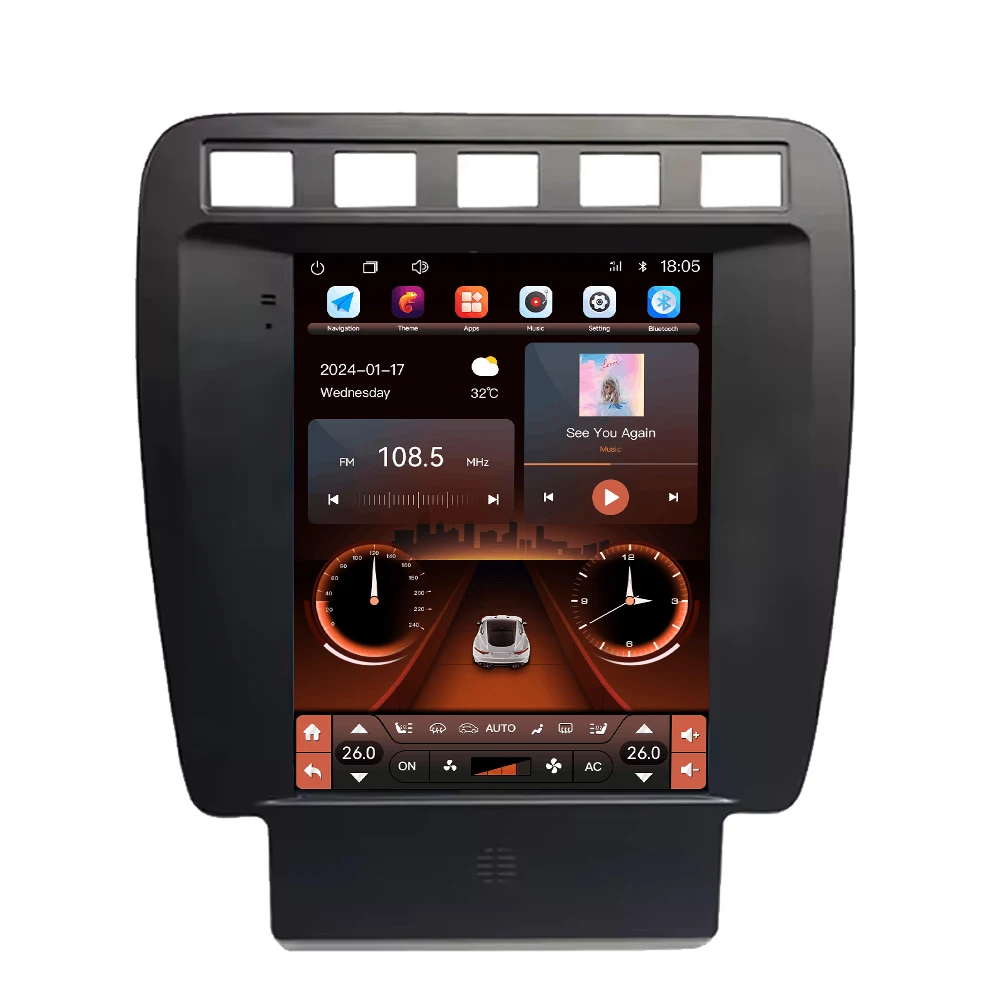 Hot Manufacturer  GPS Navigation 10.4'  Car Stereo Radio Car Play Video Play For Porsche Cayenne 2006-2009 Low Level