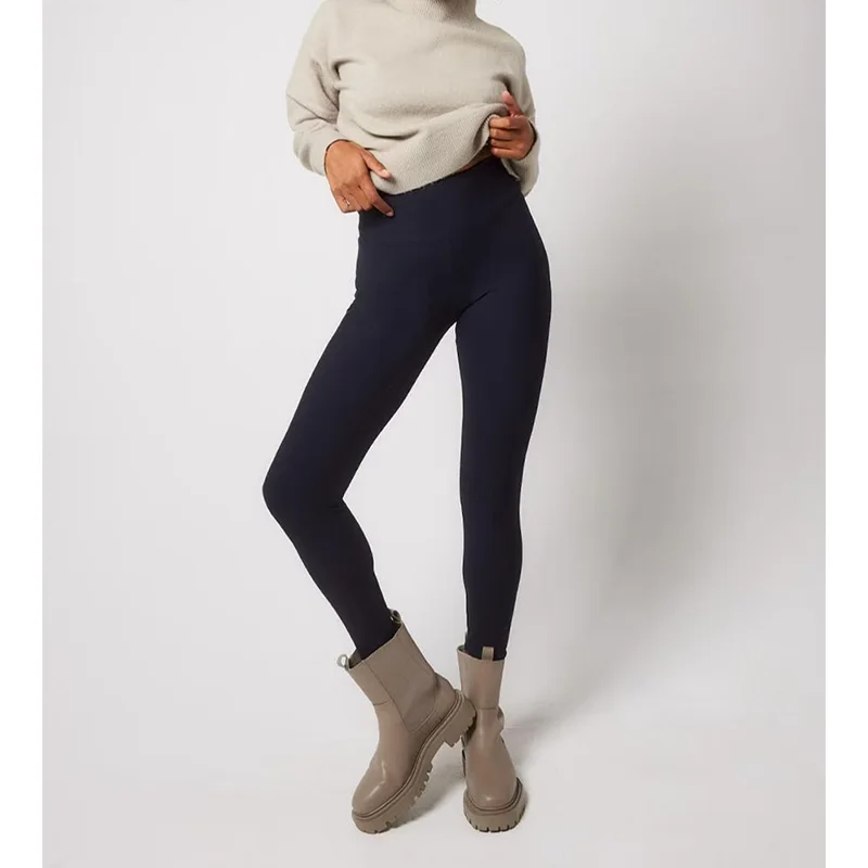 wholesale winter sweat and moisture-wicking fleece compression trousers high elastic soft smooth women sport wear leggings