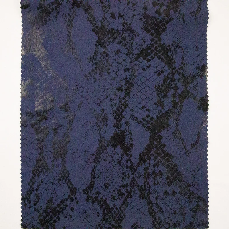 Полиэстер ткань отводящая влагу блеск мягкий материал модный камера змеи кожи ткани высокого качества нанесения печати по фольге спандекс 4 трикотажная растягиваемая в обоих