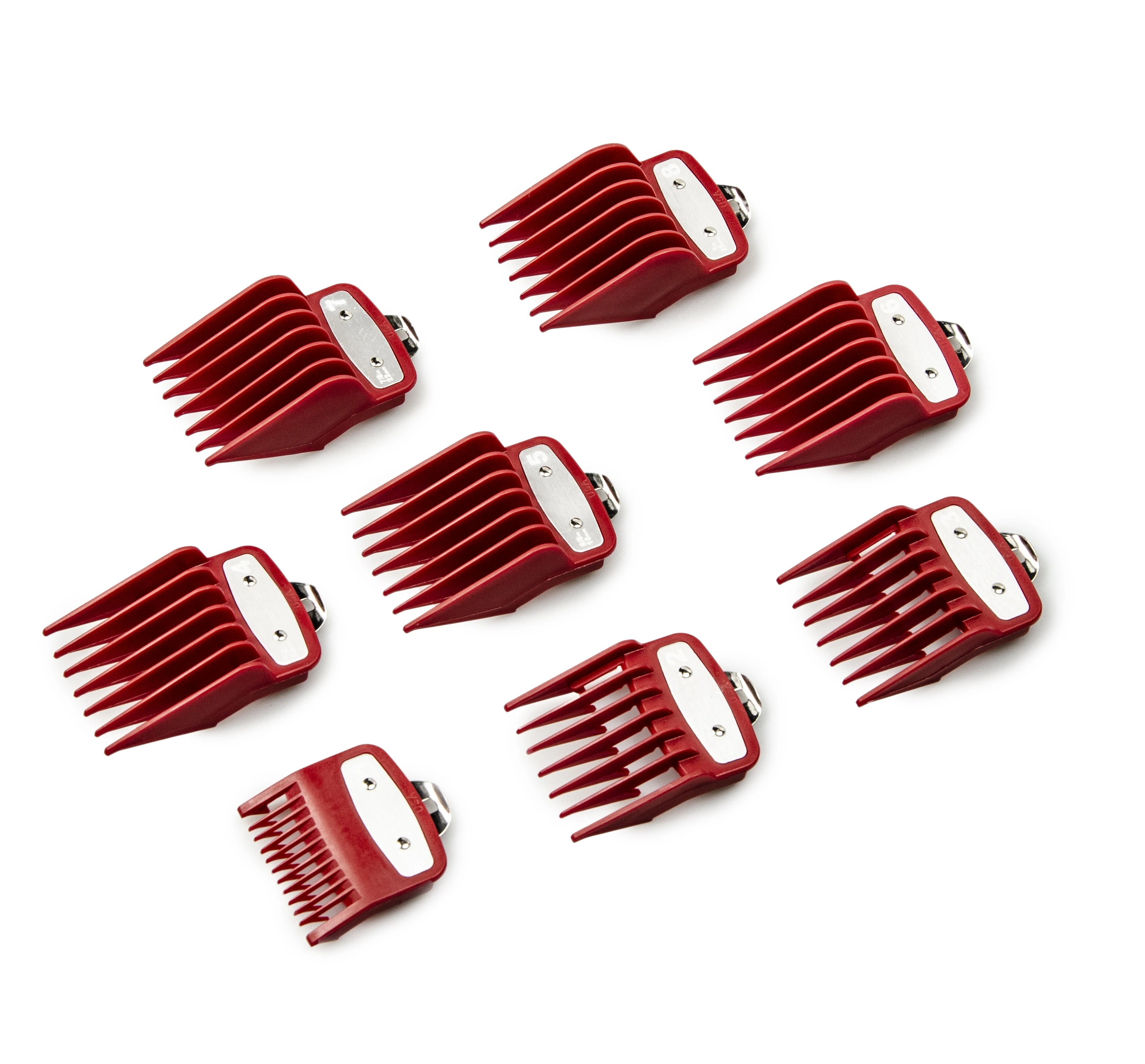 
10 size Colorful Guide Comb with metal clip , Multiple Sizes Metal Limited Combs, Hair Clipper Cutting Tool High Quality 