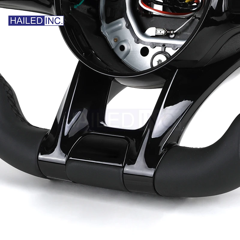 HAILED With Piano Black Trim Full Leather Steering Wheel for Mercedes Benz W211 W169 W177 W221 GLS X167 GLA45 X156 GLE AMG GT