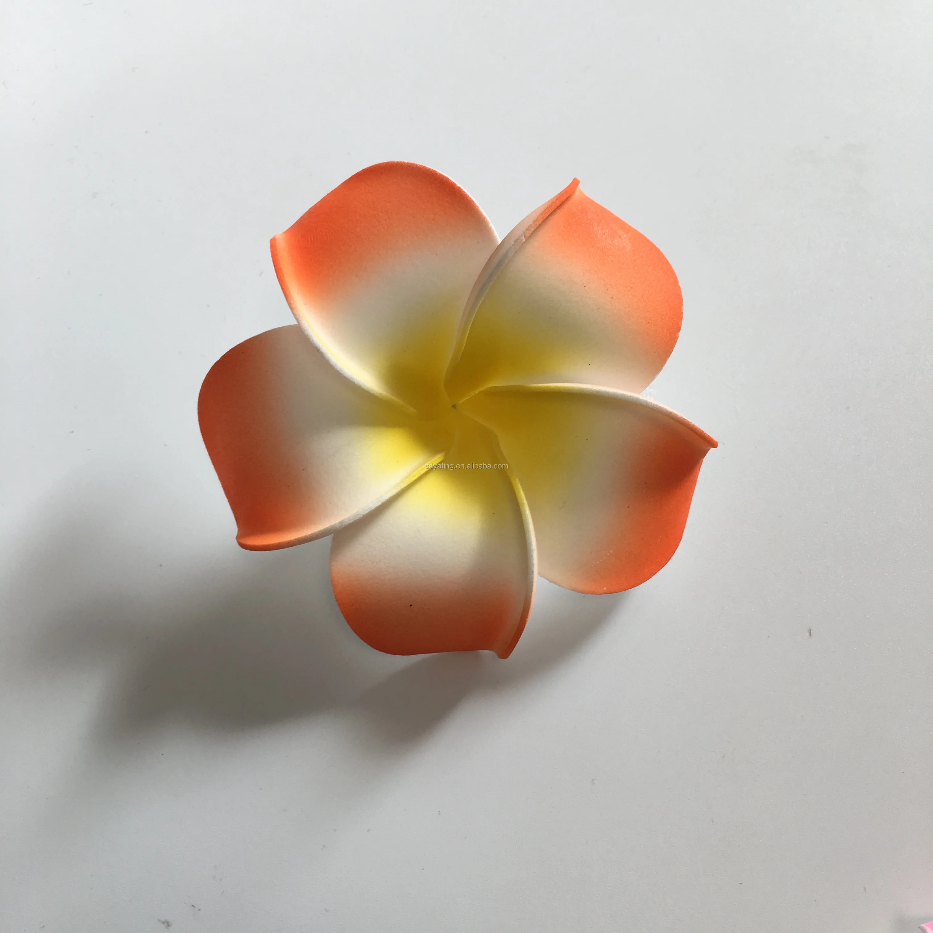 Hawaiian Beach EVA Foam Flower hawaiian plumeria flower hair clip hawaiian ear flower for Hat Decoration