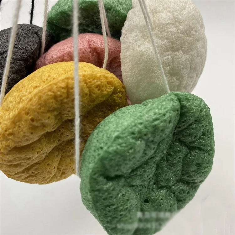 WELLFLYER FASP-025 Konjac Plants Fiber Skincare Sponge For Face Cleaning Body Cleansing Makeup Removing Use Konjac Facial Sponge