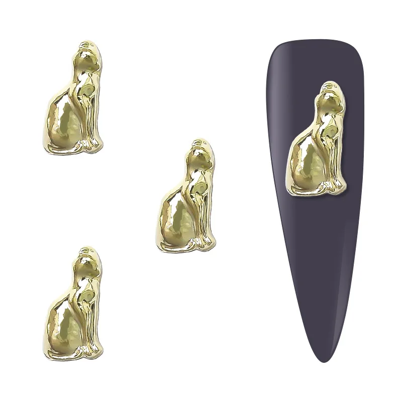 Cheap Wholesale Gold Metal  Egyptian Style Nail Jewelry Decorations Pharaoh Cleopatra Personalized Design Nail Manicure Ornament