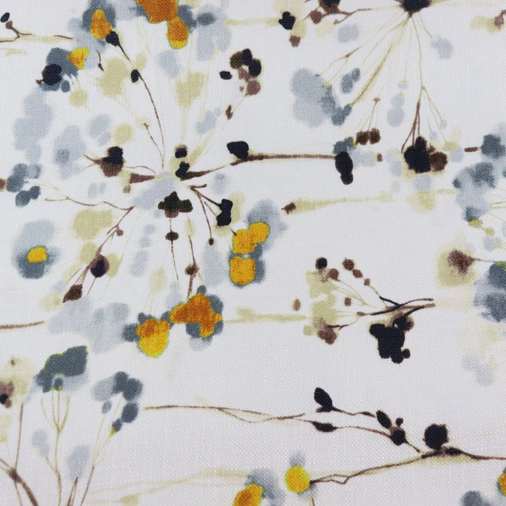 Digital Printing 282gsm Custom 45% Linen 55% Cotton Upholstery Slub Fabric For Curtain