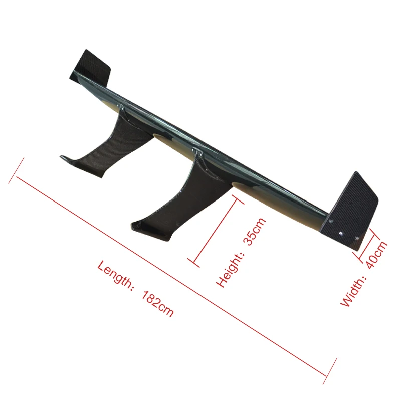 High Performance Big Universal Spoiler Carbon Fiber primed Rear Wing for Car Tuning