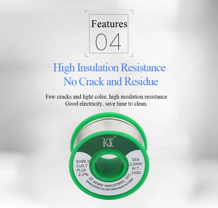 Soldering Wire 97% Tin 3% Copper Lead Free Solid Core Solder Wire Sn97Cu3 2.0mm 3.0mm
