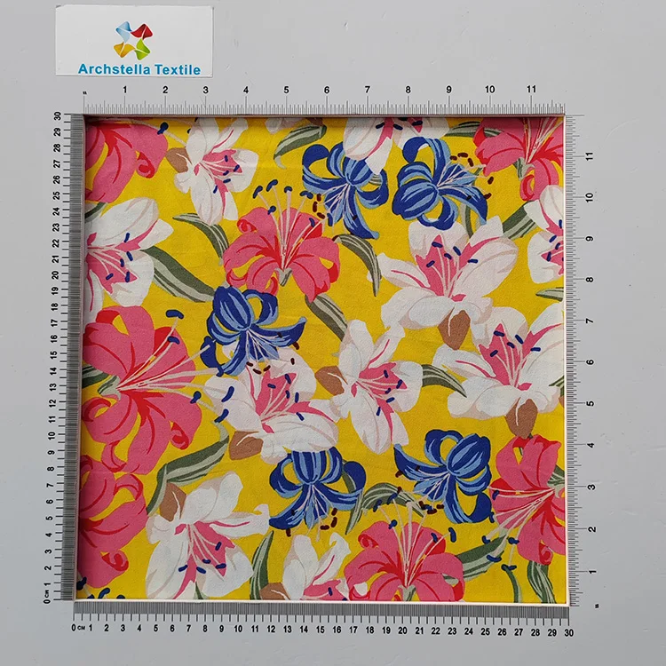 Wholesale Super Quality Polyester Elastane Woven Fabric Pacific Islander Digital Printed Fabric For Dress