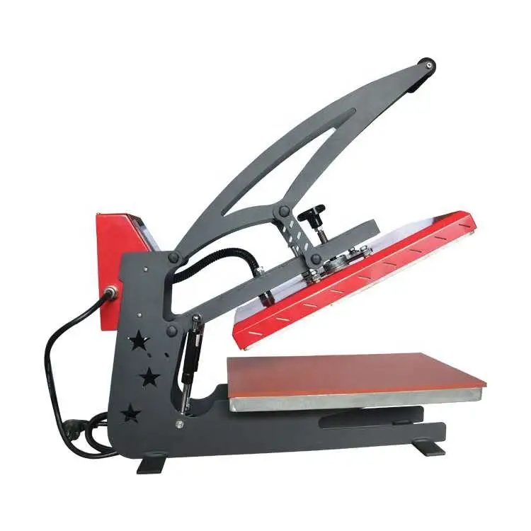 Single Station Manual High Pressure Heat Press Machine Flatbed Printer Fabrics Print Machine Tshirt Garment 55 Provided 1 Set PY