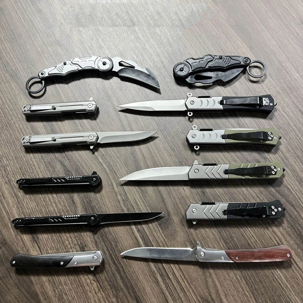 Hot Selling High-Quality 440C Blade G10 Handle Knife Camping Portable Pocket Knife Outdoor Folding Knife