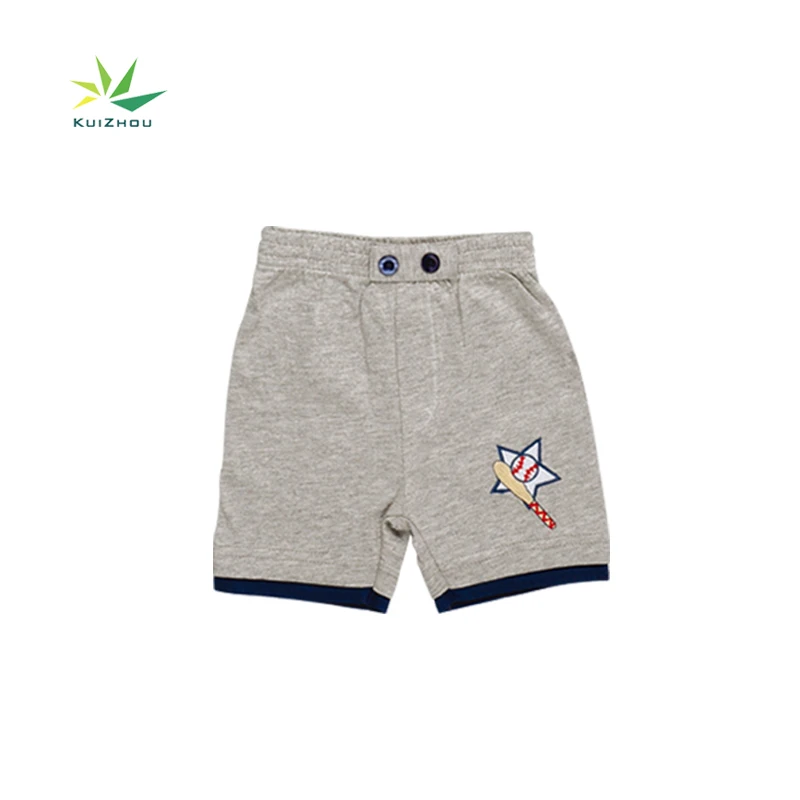 Summer Sporty Style 100% Cotton Clothes Embroidery Short Sleeve T Shirt and Short Pant 2 Pieces baby boy clothing sets