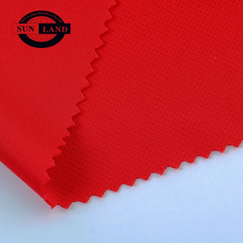 T-shirt Clothing Uniform 100% Polyester Micro Breathable Eyelet Mesh Fabric for Sportswear