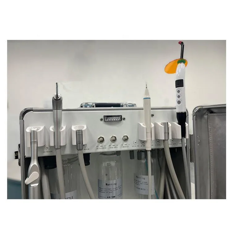 Mobile dental unit with built in air compressor suction unit veterinary pet medical dental supply