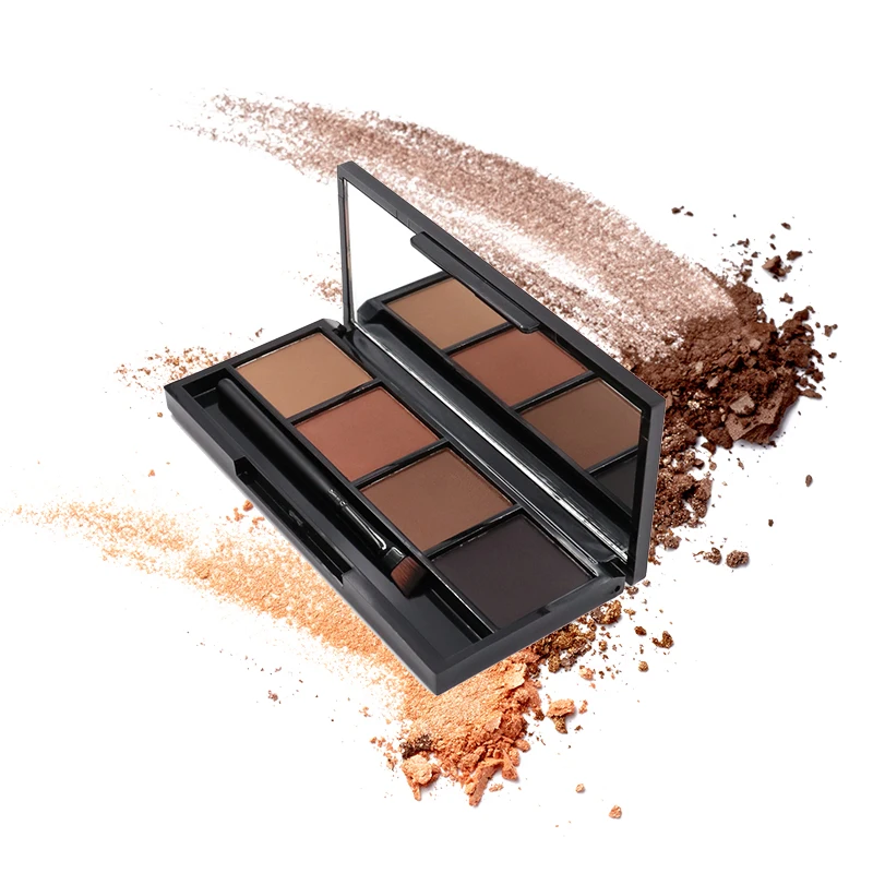 4 Colour Eye Brow Powder Pressed Waterproof Long Lasting Cosmetic Eyebrow Powder Kit