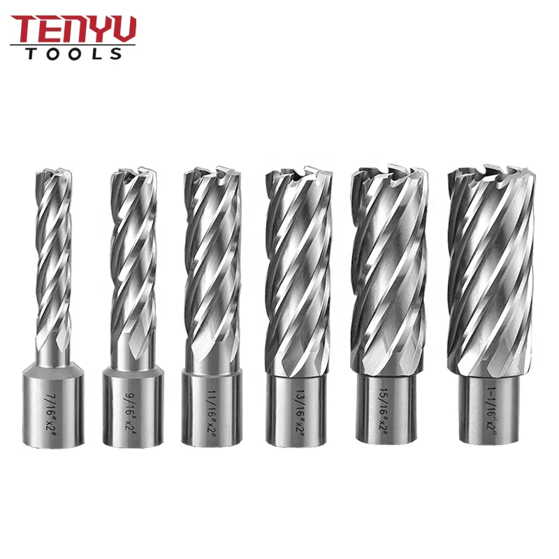 Annular Cutter Extra Long 36mm 1 1/2, 9/16, 3/8, 5/8, 11/16, 13/16, 2 Mag Slugger Magnetic Drilling Machine Drill Bit Set