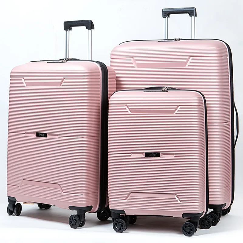 Hard Shell Carry on Travelling Single Trolley Luggage Suitcase Design Wholesale PP New Unisex OEM Item Style