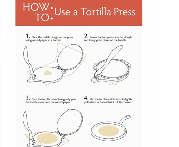 XINCHU Tortilla New Type Black Cast Iron Tortilla Presser with Handle