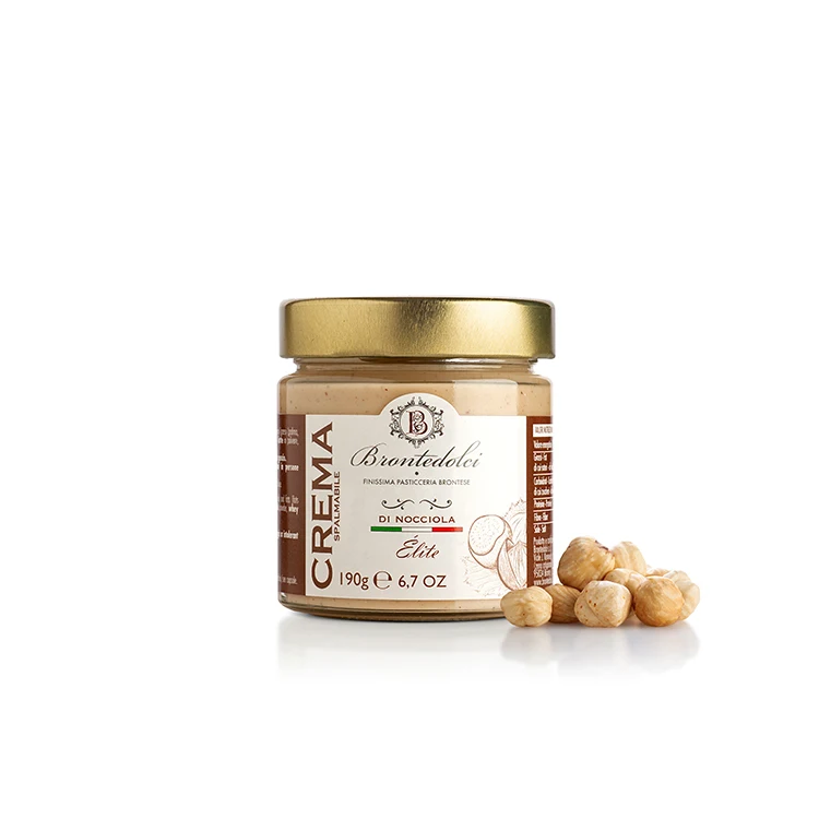 
Italian Hazelnut spread 12 months shelf life in 190g glass elegant jar for export 