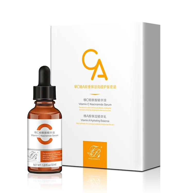 Private Label Best Natural Serum Skin Care Whitening Facial Serum Vitamin C with Hyaluronic Acid