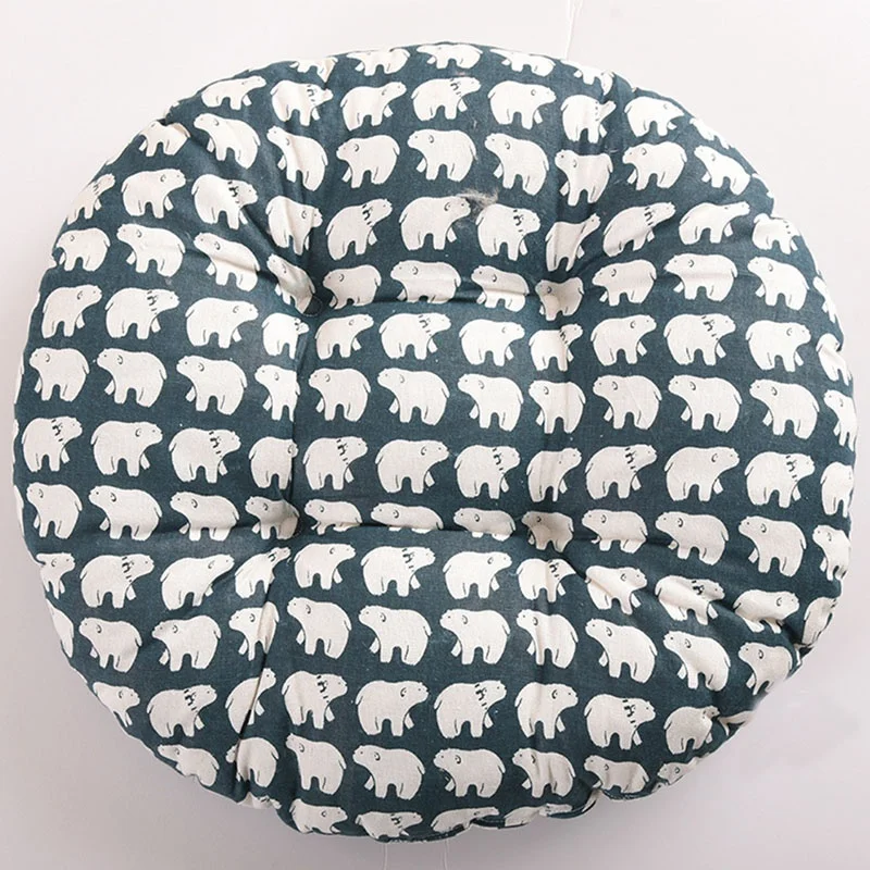 Cheersee round elephant animal cotton linen custom printed large arabic floor seatiing sitting cushions for floor