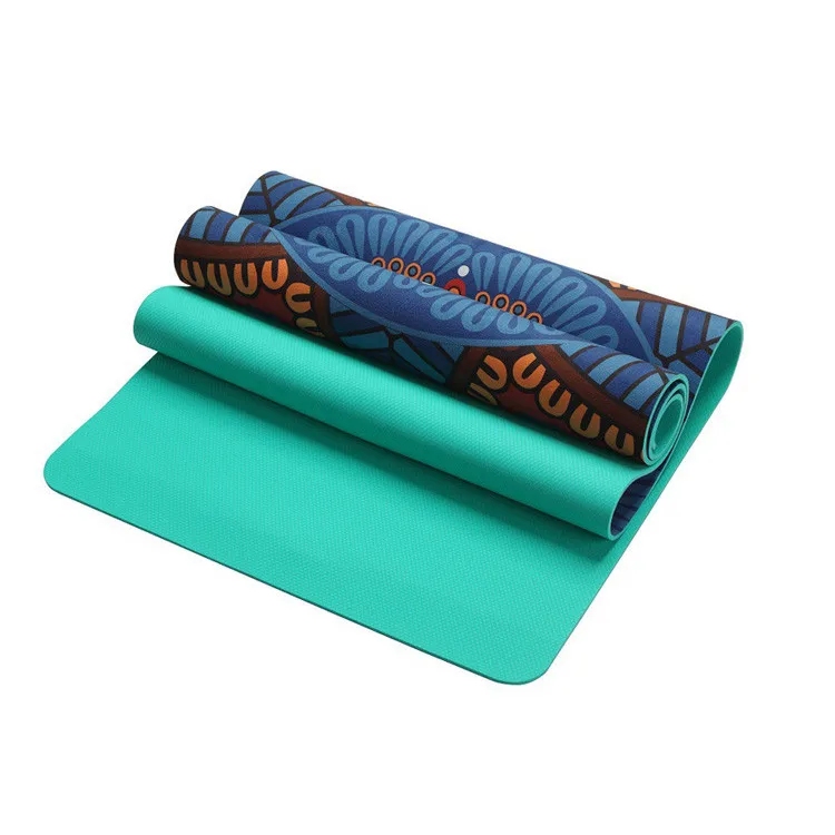 
Pilates Custom Printed Eco Non Slip High Quality Microfiber Suede TPE Yoga Mat 