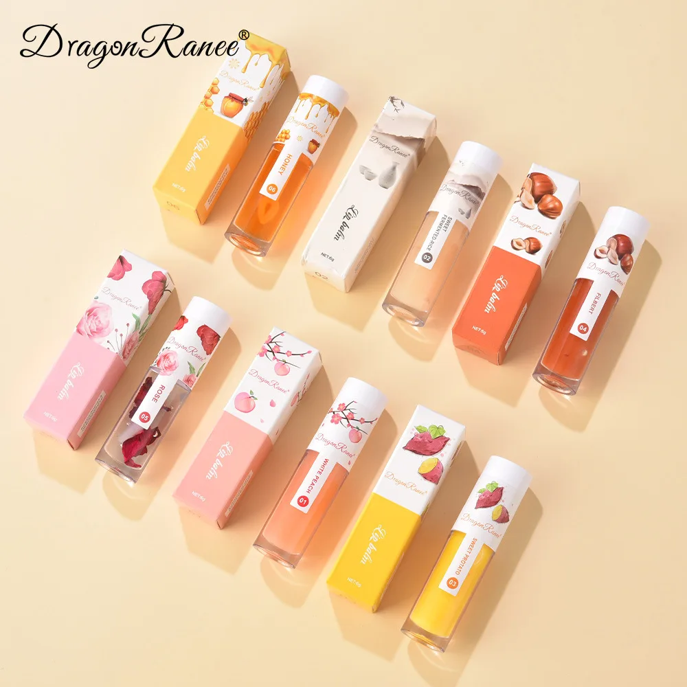 Wholesale Lip Oil Vegan Flavouring Honey Lip Tint Scent Color Changing Tinted Plumping Hydrating Lip Gloss Oil