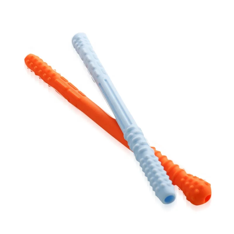 Hot 2021 Silicone Baby Teether Set Food Grade Bpa Free Teething Tubes Sensory