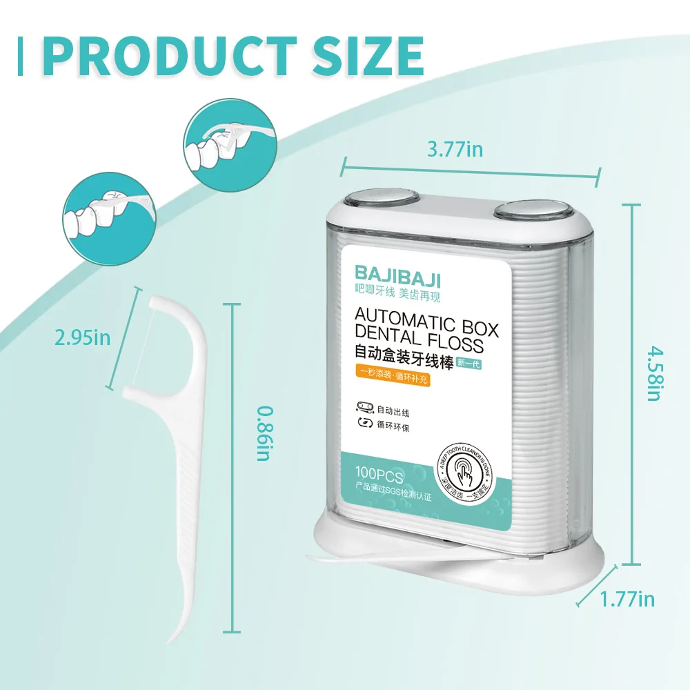 Family Use Automatic Disposable Floss Picks High Toughness Dental Floss Toothpick