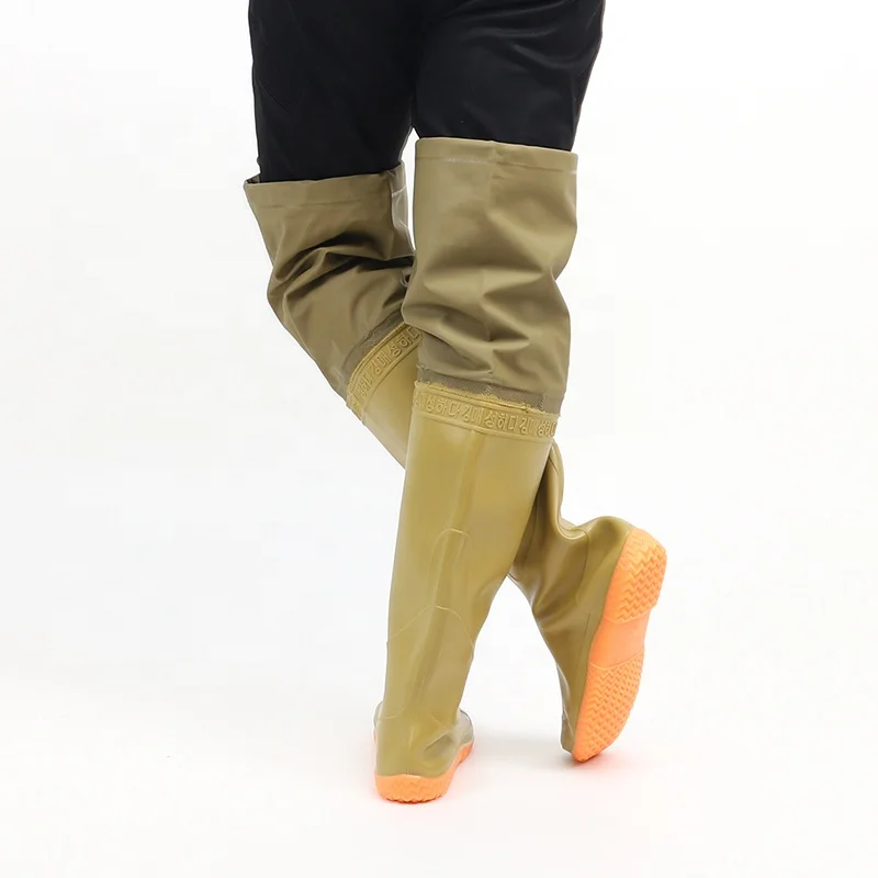 B5916Z Knee High Waders Rainy Season Products 100 waterproof fishing boots 6OCM long shoes for farming